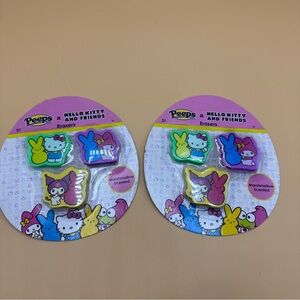 PEEPS x Hello Kitty & Friends Scented Erasers 3 Count - New - See Pics
